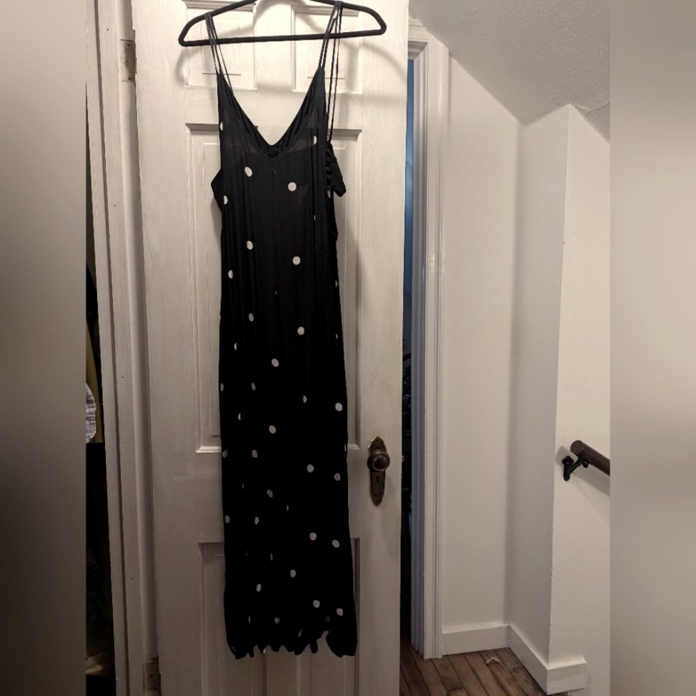 Elegant Black Polka Dot Jumpsuit